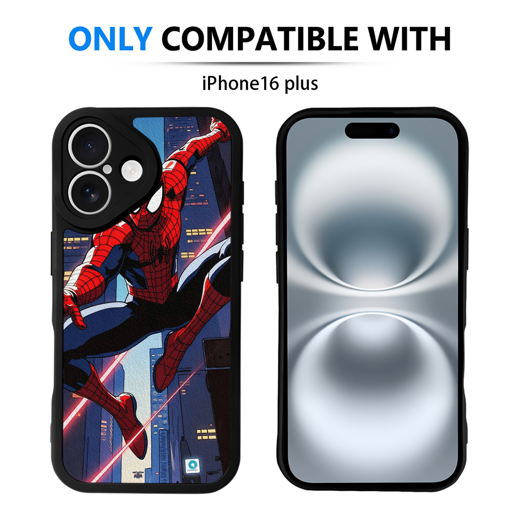 Spider Man スパイダーマン 【iPhone 16シリーズ対応】シリコンスマホケース（レザー調） 材質：シリコン